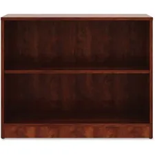 Lorell LLR 99779 — Lorell Cherry Laminate Bookcase - 29.5 Height x 36 Width x 12 Depth - Sturdy, Adjustable Feet, Adjustable Shelf - Cherry - Laminate - 1 Each