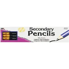 CHARLES LEONARD LEO 65502 - CLI Secondary Pencils with Eraser - Black Lead - Blue Barrel