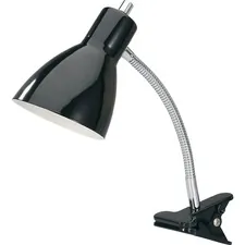 Lorell LLR 99963 — Lorell 10-watt LED Bulb Clip-on Desk Lamp - 15.5 Height - 3 Width - 10 W LED Bulb - Plastic - Desk Mountable - Black - for Desk, Table