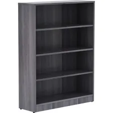 Lorell LLR 69566 — Lorell Weathered Charcoal Laminate Bookcase - 48 Height x 36 Width x 12 Depth - Thermally Fused Laminate - 1 Each