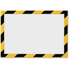 DURABLE OFFICE PRODUCTS DBL 4770130 — DURABLE® DURAFRAME® SECURITY Self-Adhesive Magnetic Letter Sign Holder - Holds Letter-Size 8-1/2 x 11 , Yellow/Black, 2 Pack