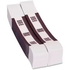 PAPR PRODUCTS PQP 400075 — PAP-R Currency Straps - 1.25 Width - Self-sealing, Self-adhesive, Durable - 20 lb Paper Weight - Kraft - White, Violet