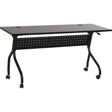 Lorell LLR 60733 — Lorell Espresso/Black Training Table - Rectangle Top - Four Leg Base - 4 Legs - 60 Table Top Width x 23.50 Table Top Depth - 29.50 Height x 59 Width x 23.63 Depth - Assembly Required - Espresso, Black - Melamine, Nylon