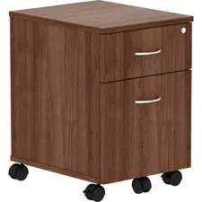 Lorell LLR 16230 — Lorell Relevance Walnut Laminate Mobile Pedestal - 2-Drawer - 15.8 x 19.9 x 22.9 - 2 x File Drawer(s), Box Drawer(s) - Finish: Laminate, Walnut