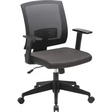 Lorell LLR 41842 — Lorell Soho Mid-back Task Chair - Black Fabric Seat - Black Back - Mid Back - 5-star Base - Armrest - 1 Each
