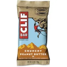 CLIF BAR & COMPANY CBC 50120 — Clif Bar Crunchy Peanut Butter Energy Bar - Individually Wrapped - Peanut Butter - 2.40 oz - 12 / Box
