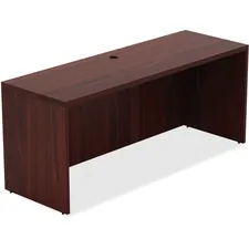Lorell LLR 34308 — Lorell Chateau Series Mahogany Laminate Desking Credenza - 66.1 x 23.6 x 30Credenza, 1.5 Top - Reeded Edge - Material: P2 Particleboard - Finish: Mahogany, Laminate