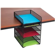 SAFCO PRODUCTS SAF 3240BL — Safco Onyx Horizontal Hanging Desktop Storage - 5 Compartment(s) - 10 Height x 14.3 Width x 12.3 Depth - Black - Steel - 1 Each