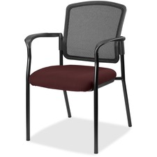 Lorell LLR 2310064 - Lorell Guest, MeshbackBlack Frame Chair - Perfection Burgund