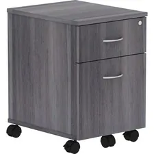 Lorell LLR 16217 — Lorell Relevance Series Charcoal Laminate Office Furniture Pedestal - 2-Drawer - 15.8 x 19.9 x 22.9 - 2 x File Drawer(s), Box Drawer(s) - Finish: Charcoal, Laminate