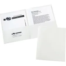 Avery Dennison AVE 47991CT — Avery® Letter Pocket Folder - 8 1/2 x 11 - 40 Sheet Capacity - 2 Internal Pocket(s) - White - 125 / Carton