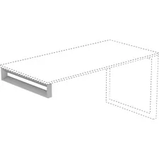Lorell LLR 16206 — Lorell Relevance Series Short Side Leg Frame - 23.1 x 5.3 - Finish: Silver