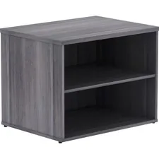 Lorell LLR 16215 — Lorell Relevance Series Charcoal Laminate Office Furniture Credenza - 29.5 x 22 x 23.1 - 2 Shelve(s) - Finish: Charcoal, Laminate