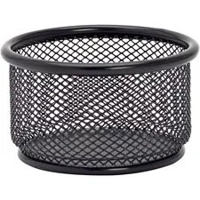 Lorell LLR 84150 — Lorell Black Mesh/Wire Paper Clip Holder - 3.8 x 2.1 x - Steel - 1 Each - Black