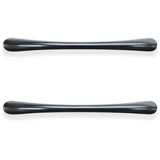 Lorell LLR 34345 — Lorell Laminate Drawer Traditional Pulls - Transitional - 4.5 Width x 0.4 Depth x 1 Height - Aluminum Alloy - Black