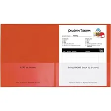 C-LINE CLI 32002 — C-Line Classroom Connector Letter Report Cover - 8 1/2 x 11 - 2 Internal Pocket(s) - Polypropylene - Orange - 25 / Box