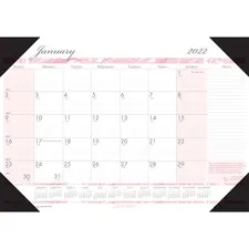HOUSE OF DOOLITTLE HOD 1467 — House of Doolittle Breast Cancer Awareness Desk Pad - Julian Dates - Daily, Monthly - 1 Year - January 2022 till December 2022 - 1 Month Single Page Layout - 2.38 x 2.50 Block - Desk Pad - Pink, Gray - 17 Height x 22 Width - Reinforced Corner, Reference Calendar, Notes Area, Non-refillable - 1 Each