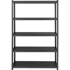 Lorell LLR 59703 — Lorell 3,200 lb Capacity Riveted Steel Shelving - 72 Height x 48 Width x 24 Depth - 30% - Black - Steel, Laminate - 1 Each