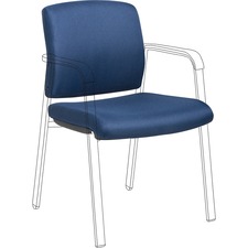 Lorell LLR 30948 - Lorell Stackable Chair Upholstered BackSeat Kit - Navy - 1 E