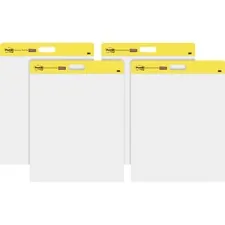 3M MMM 566CT — Post-it® Self-Stick Wall Pads - 20 Sheets - Plain - Stapled - 18.50 lb Basis Weight - 20 x 23 - White Paper - Self-adhesive, Repositionable, Bleed Resistant - 4 / Carton