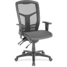 Lorell LLR 86905 — Lorell Executive Mesh High-Back Chair - Black Mesh Seat - Black Steel, Plastic Frame - 5-star Base - 1 Each