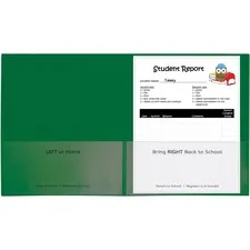 C-LINE CLI 32003 — C-Line Classroom Connector Letter Report Cover - 8 1/2 x 11 - 2 Internal Pocket(s) - Polypropylene - Green - 25 / Box
