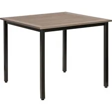 Lorell LLR 42686 — Lorell Charcoal Outdoor Table - Charcoal Square Top - Black Four Leg Base - 4 Legs - 36.60 Table Top Length x 36.60 Table Top Width - 30.75 Height - Assembly Required