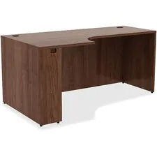 Lorell LLR 34394 — Lorell Essentials Series Credenza - 66 x 36 x 29.5 , 0.1 Edge - Material: Metal, Polyvinyl Chloride (PVC) Edge - Finish: Walnut Laminate