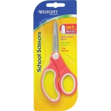 ACME UNITED CORPORATION ACM 14726 — Westcott Soft Handle 5 Kids Value Scissors - 5 Overall Length - Left/Right - Stainless Steel - Blunted Tip - Assorted - 1 Each