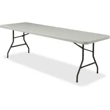 Lorell LLR 66654 — Lorell Rectangular Banquet Table - Rectangle Top - Powder Coated Base x 96 Table Top Width x 30 Table Top Depth x 2 Table Top Thickness - 29 Height - Platinum, Gray