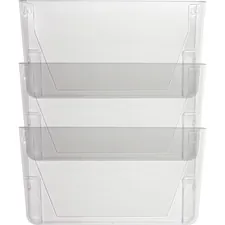 Lorell LLR 60001 — Lorell Wall File Pockets - 14.8 Height x 13.1 Width x 4.3 Depth - Clear - 3 / Pack