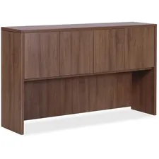 Lorell LLR 69976 — Lorell Essentials Series Walnut 4-Door Hutch - 70.9 x 14.8 x 36 Hutch - Drawer(s)4 Door(s) - Material: Wood, Polyvinyl Chloride (PVC) Edge - Finish: Laminate, Walnut