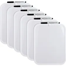 Lorell LLR 75620BD — Lorell Personal Whiteboard - 11 (0.9 ft) Width x 8.5 (0.7 ft) Height - White Melamine Surface - White Plastic Frame - Rectangle - 6 / Bundle