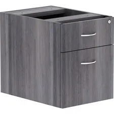 Lorell LLR 69562 — Lorell Weathered Charcoal Laminate Desking Pedestal - 16 x 12 x 28.3 - Box Drawer(s), File Drawer(s) - Material: Polyvinyl Chloride (PVC) Edge, Steel Ball Bearing - Finish: Weathered Charcoal, Laminate