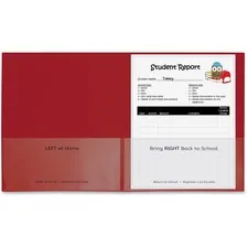C-LINE CLI 32004 — C-Line Classroom Connector Letter Report Cover - 8 1/2 x 11 - 2 Internal Pocket(s) - Polypropylene - Red - 25 / Box