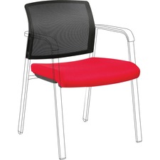 Lorell LLR 30946 - Lorell Stackable Chair Mesh BackFabric Seat Kit - Black, Red