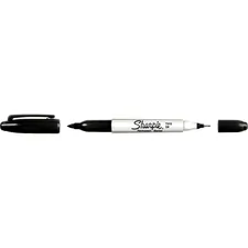 Newell Brands SAN 32001 — Sharpie Twin Tip Permanent Marker - Fine, Ultra Fine Marker Point - Black Alcohol Based Ink