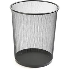 Lorell LLR 52770 — Lorell Black Steel Mesh Round Waste Bin - 4.70 gal Capacity - Round - 14.3 Height x 12 Diameter - Steel - Black - 1 Each
