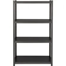 Lorell LLR 59700 — Lorell 3,200 lb Capacity Riveted Steel Shelving - 60 Height x 36 Width x 18 Depth - 30% - Black - Steel, Laminate - 1 Each