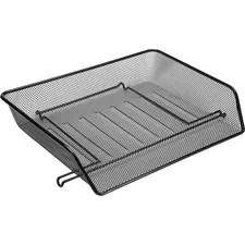 Lorell LLR 84154 — Lorell Side-loading Steel Mesh Letter Tray - 3 Height x 14.3 Width x 10.8 Depth - Stackable - Black - Steel - 1 / Set