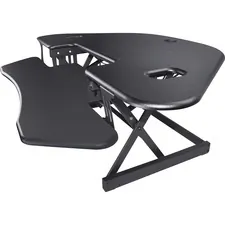 Lorell LLR 82014 — Lorell Corner Desk Riser - 40 lb Load Capacity - 18 Height x 45.5 Width - Desktop - Black