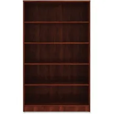 Lorell LLR 99788 — Lorell Bookshelf - 0.8 Shelf, 36 x 12 x 60 - 5 Shelve(s) - Square Edge - Material: Thermofused Laminate (TFL) - Finish: Cherry