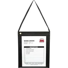 C-LINE CLI 74112 — C-Line Fabric Hanging Strap Shop Ticket Holders - 12 x 9 x - Fabric - 15 / Box - Clear