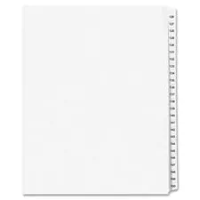 Avery Dennison AVE 01335 — Avery® Standard Collated Legal Exhibit Divider Sets - Avery Style - 25 x Divider(s) - Printed Tab(s) - Digit - 126-150 - 25 Tab(s)/Set - 8.5 Divider Width x 11 Divider Length - Letter - White Paper Divider - Clear Paper Tab(s) - 25 / Set