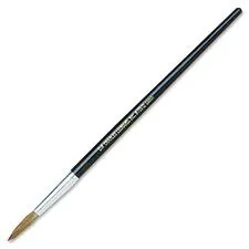 CHARLES LEONARD LEO 73512 — CLI Round Camel Hair Paint Brushes - 12 Brush(es) - No. 12 Hardwood Black Handle - Aluminum Ferrule
