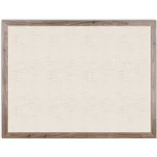 U BRANDS UBR 4894U0001 — U Brands Linen Bulletin Board, 48 X 36 , Rustic MDF Frame - 0.75 Height x 36 Width x 48 Depth - Tan Linen Surface - Self-healing, Durable, Mounting System, Tackable, Sturdy, Damage Resistant - Rustic Medium Density Fiber (MDF) Frame - 1