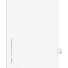 Avery Dennison AVE 01020 — Avery® Individual Legal Exhibit Dividers - Avery Style - 1 Printed Tab(s) - Digit - 20 - 1 Tab(s)/Set - 8.5 Divider Width x 11 Divider Length - Letter - White Paper Divider - Paper Tab(s) - 25 / Pack