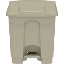 SAFCO PRODUCTS SAF 9924TN — Safco 8 Gallon Plastic Step-on Receptable - 8 gal Capacity - Easy to Clean, Foot Pedal, Lightweight - 17.3 Height x 16 Width x 16 Depth - Plastic - Tan - 1 Carton