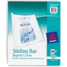 Avery Dennison AVE 47710 — Avery® Report Cover - 1/8 Folder Capacity - 20 Sheet Capacity - Poly - White, Clear - 50 / Box