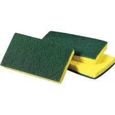 3M MMM 74 — Scotch-Brite Medium-Duty Scrub Sponges - 6.3 Height x 3.5 Width - 20/Carton - Cellulose - Yellow, Green